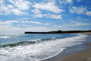 A photograph of Freswick Beach